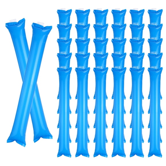Uxcell 40Pcs Thunder Sticks, Thicken Cheering Team Spirit Stick Clapper, Cheerleading Plastic Inflatable Noise Makers for Sporting Events, Dance Party Favors, Concerts, Blue