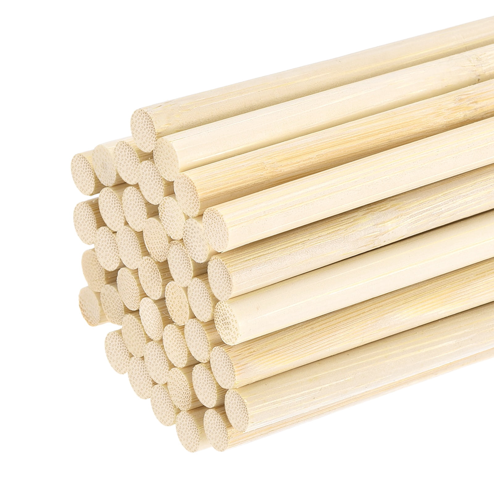 Uxcell 40Pcs Wooden Dowel Rods, 5/16 x 15.7 Inch Round Dowel Rod Wood Sticks Bamboo Stick for Arts Crafts Photo Booth Props DIY Building Model