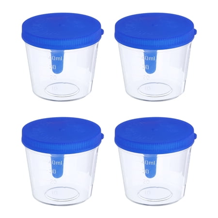 Uxcell 40mL Sample Cups Sample Containers Leak Proof Screw Cap for Lab Home Blue 4 Pack