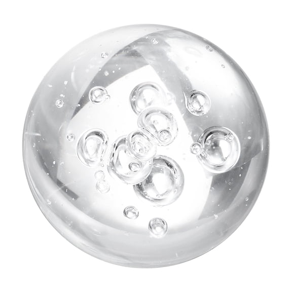 Uxcell 40mm/1.6" Crystal Sphere Ball Bubble Glass Solid Decorative Sphere Crystal Ball Prop Ornament for Feng Shui Divination Tabletop Fountain Decoration, Clear