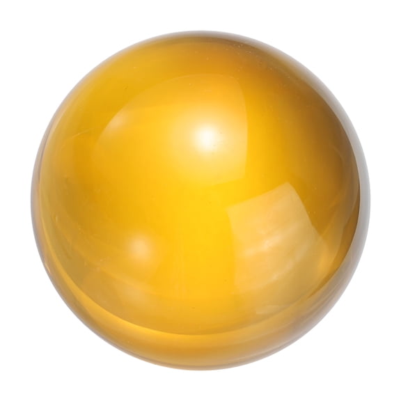 Uxcell 40mm/1.6" Crystal Sphere Ball Glass Solid Decorative Sphere Crystal Ball Prop Ornament for Feng Shui Divination Tabletop Fountain Decoration, Amber