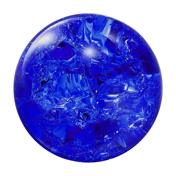 Uxcell 40mm/1.6" Crystal Sphere Ball Ice Cracked Glass Solid Decorative Sphere Crystal Ball Prop Ornament for Feng Shui Divination Tabletop Fountain Decoration, Dark Blue