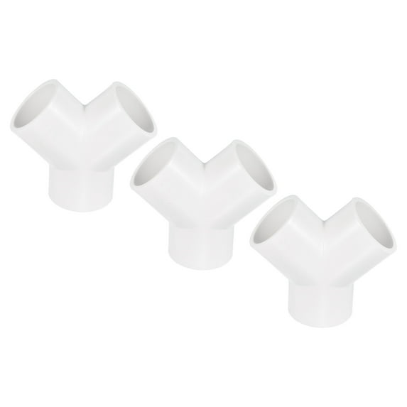 Uxcell 40mm 3 Way Y Shape Joint Connectors Adapters for Garden Home PVC Water Pipe Fittings 3 Pack