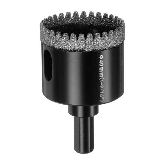 Uxcell 40mm Diamond Hole Saw 3/8" Vacuum Brazed Serrated Dry Diamond Core Drill Bits Tile Holes Opener