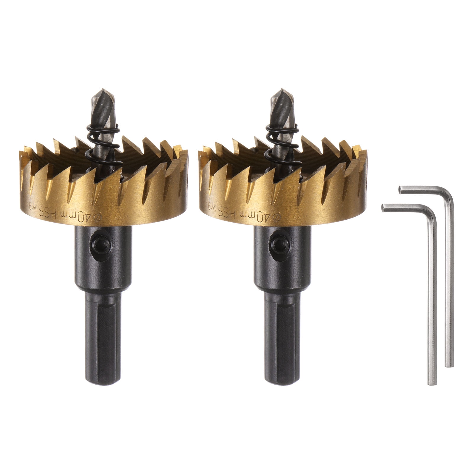 Uxcell 40mm M35 HSS (High Speed Steel) Hole Saw Drill Bit Cutter for Stainless Steel Alloy Metal 2 Pack