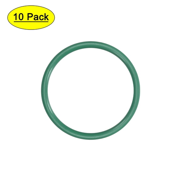 Uxcell 40mm OD 35.2mm ID 2.4mm Width Seal Fluorine Rubber O-Rings Green 10 Pack