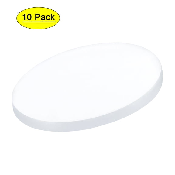 Uxcell 40mm OD 3mm Thick Round Silicone Rubber Solid Gasket Sheet White 10 Count