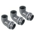 thumbnail image 1 of Uxcell Elbow Water Tank Pipe Connector, Coupling Fitting Adapter Gray 40mm 3, 1 of 4