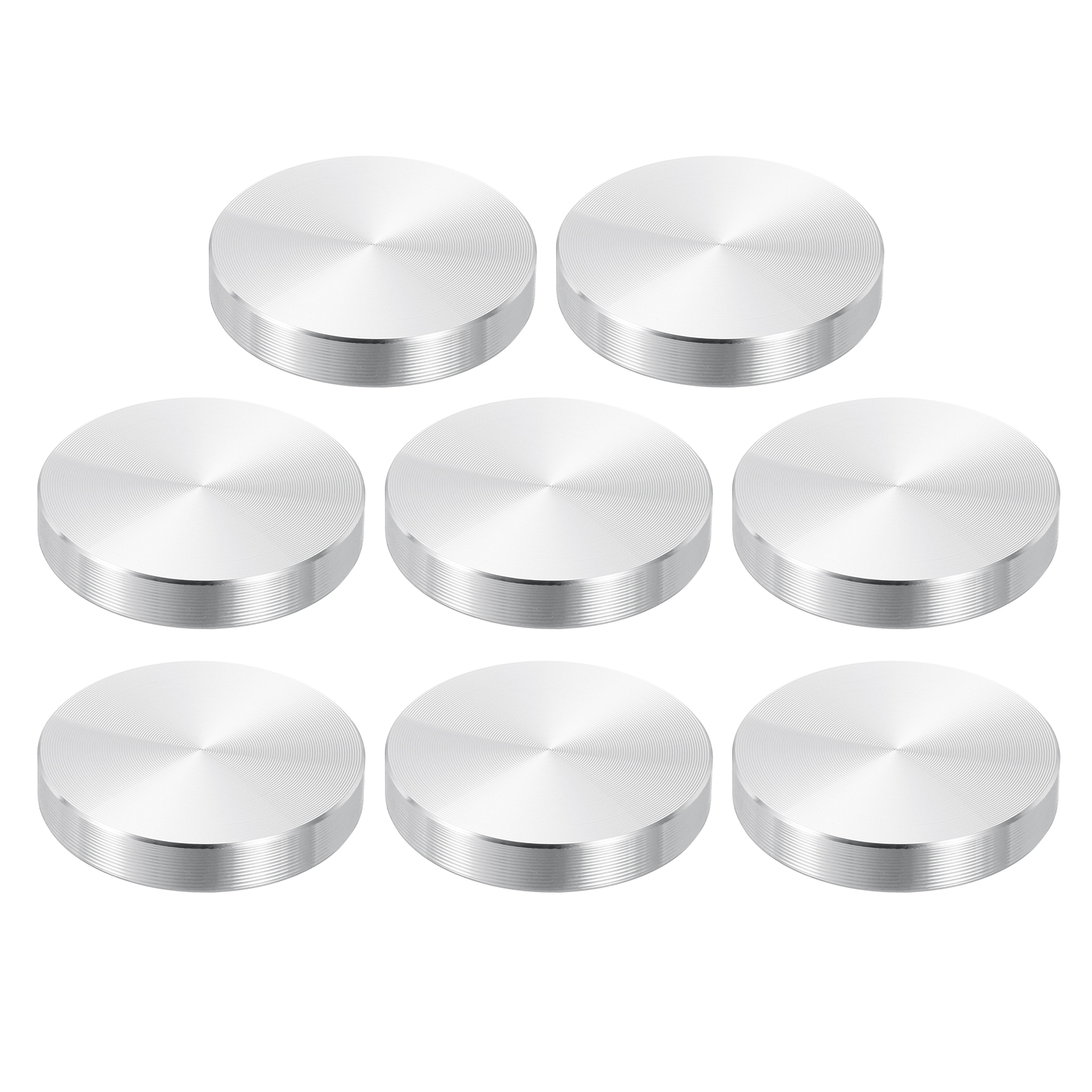 Uxcell 40mm Round Shape Aluminum Disc, 8 Pack M8 Thread 7mm Thickness ...