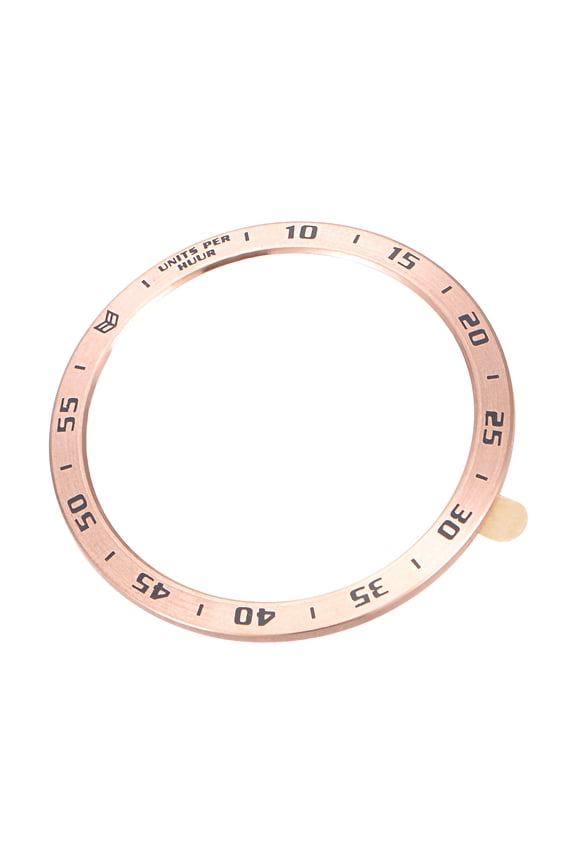 40mm Watch Bezel Ring Adhesive Cover, Style A Stainless Steel PVD Anti-Scratch Protector, Rose Gold Tone