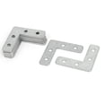 thumbnail image 1 of Uxcell 40mmx40mmx1mm Metal Flat L Shaped Corner Brace Angle Bracket Repair Plates 15mm Width 10Pcs, 1 of 4