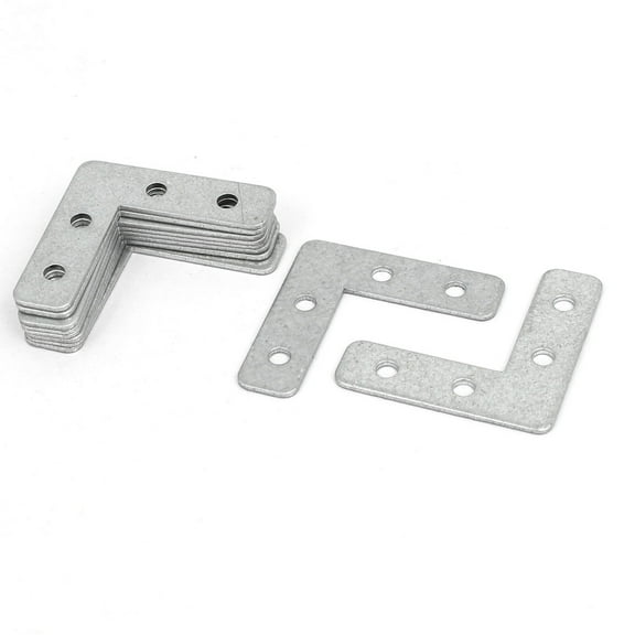 Uxcell 40mmx40mmx1mm Metal Flat L Shaped Corner Brace Angle Bracket Repair Plates 15mm Width 10Pcs