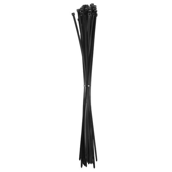Uxcell 40pack Cable Zip Ties, Plastic Nylon Ties Wraps, 30-Inch/760mm Self-Locking Wire Cord Electrical Zip-Ties, Black
