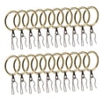 thumbnail image 1 of Uxcell 40pcs 1.2-Inch Metal Curtain Hook Bronze Curtain Rings with Pin-on Hooks, 1 of 4