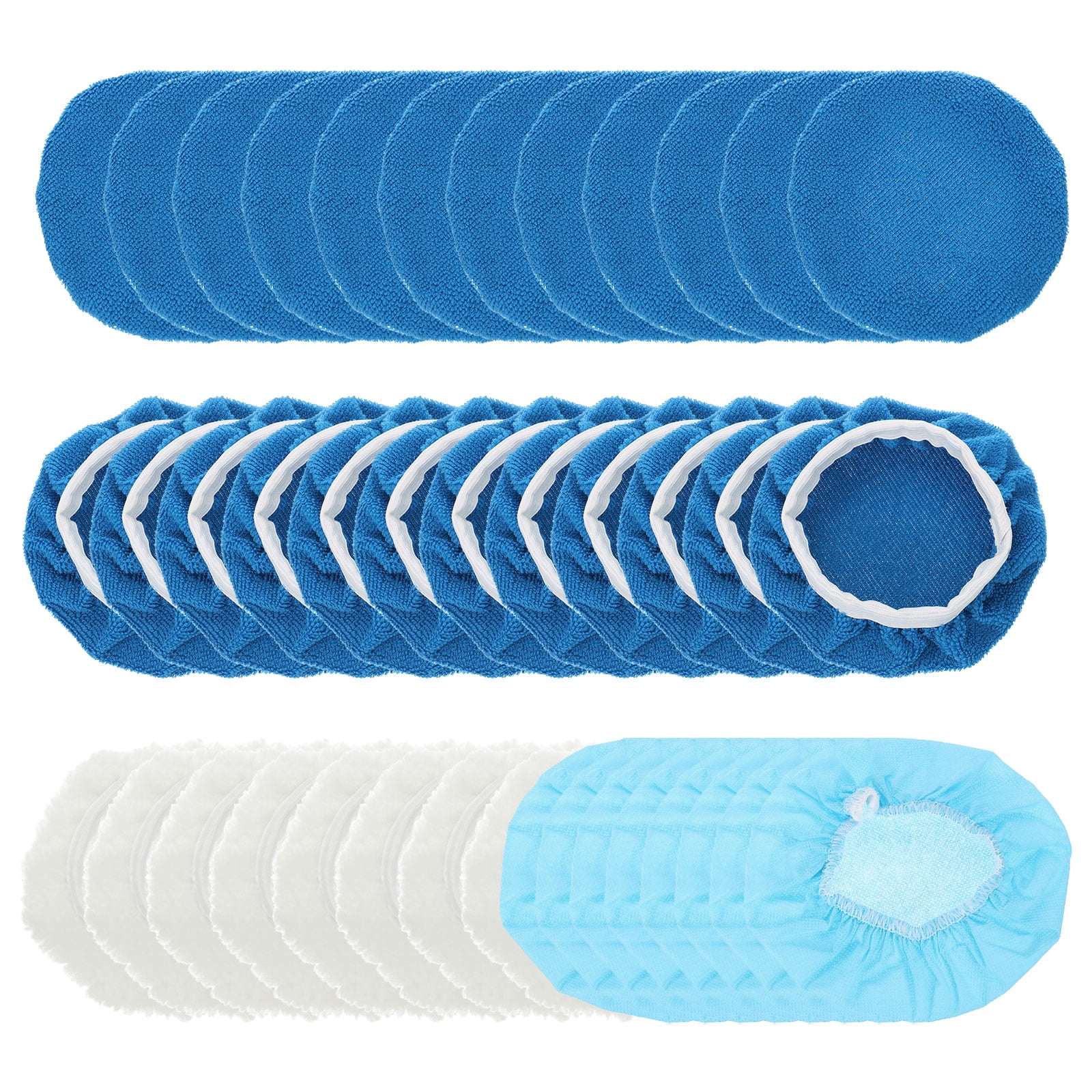 Uxcell 40pcs Car Polisher Bonnet Buffing Pad Set Micro-fiber Non-woven ...