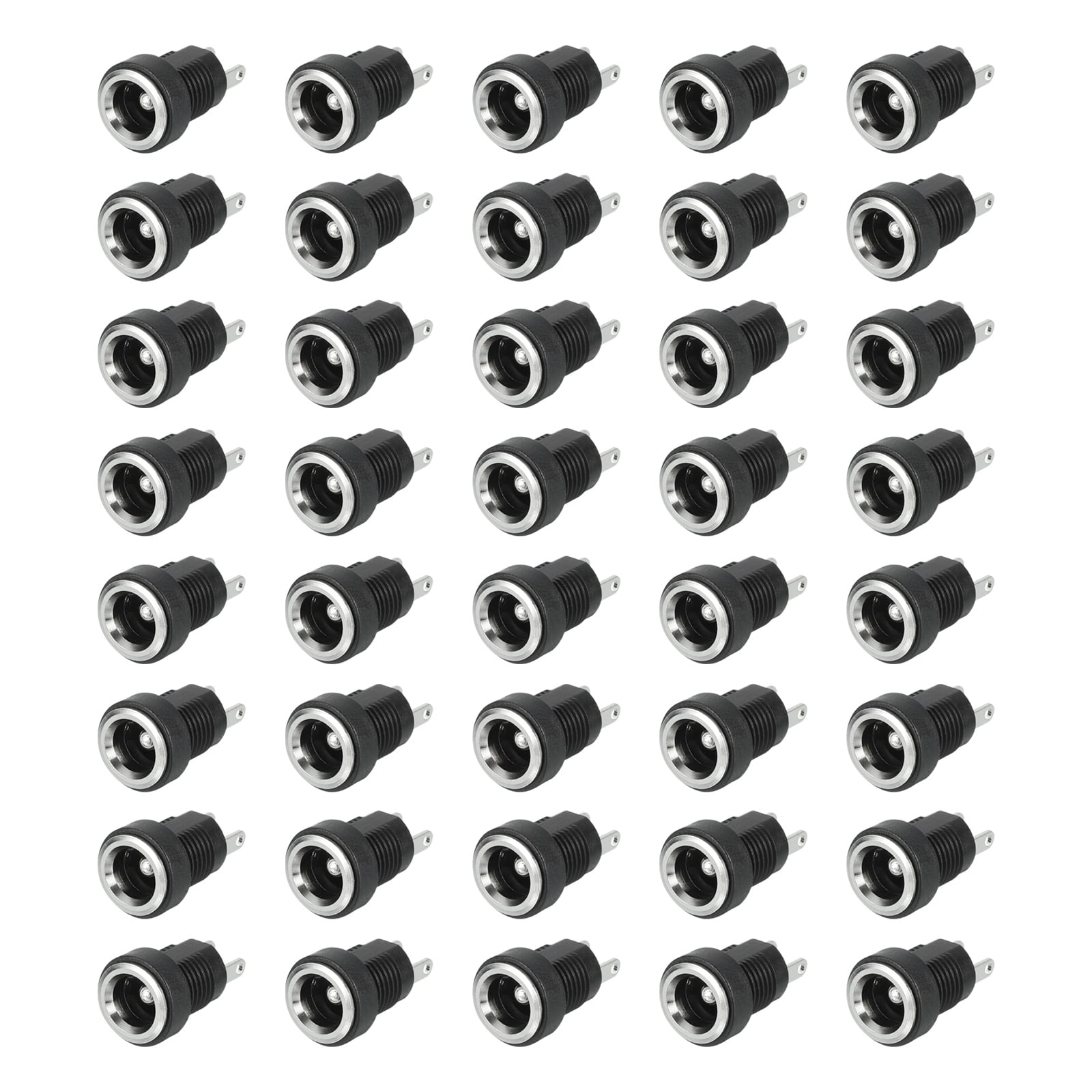 Uxcell 10-Pack DC Power Jack Socket 5.5x2.1mm Panel Mount - 3 Terminal Female Connector - View #8