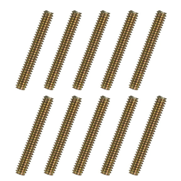 Uxcell 40pcs Fully Threaded Rods 1/4 x 1-3/4 Inch for Mounting Assembly Fastening, Colorful Zinc