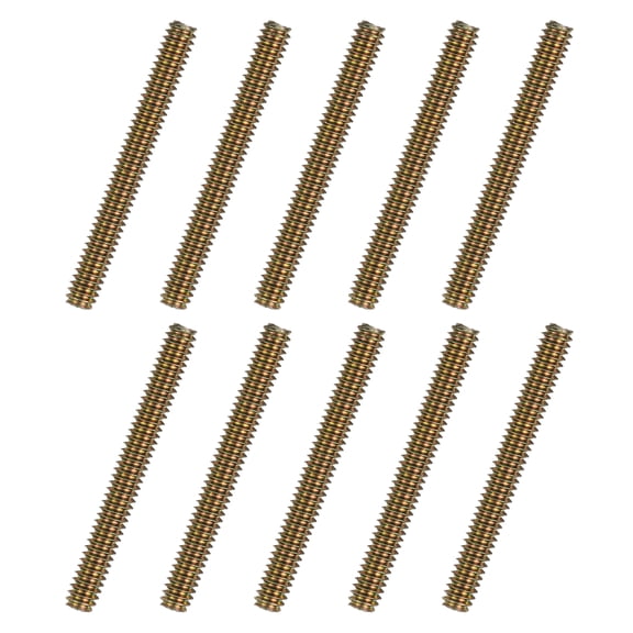 Uxcell 40pcs Fully Threaded Rods 1/4 x 2-1/4 Inch for Mounting Assembly Fastening, Colorful Zinc