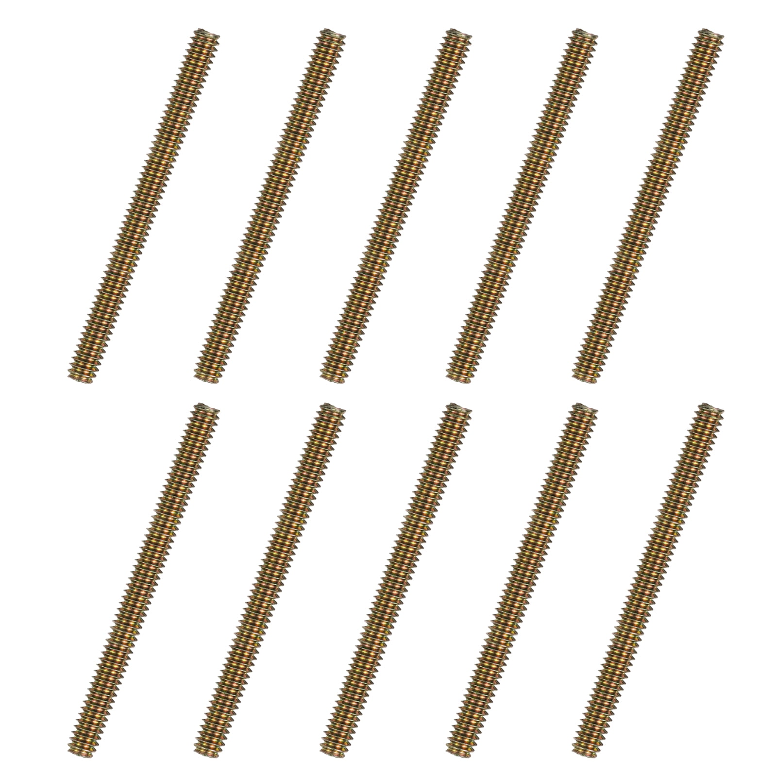 Uxcell 40pcs Fully Threaded Rods 1/4 x 3 Inch for Mounting Assembly Fastening, Colorful Zinc