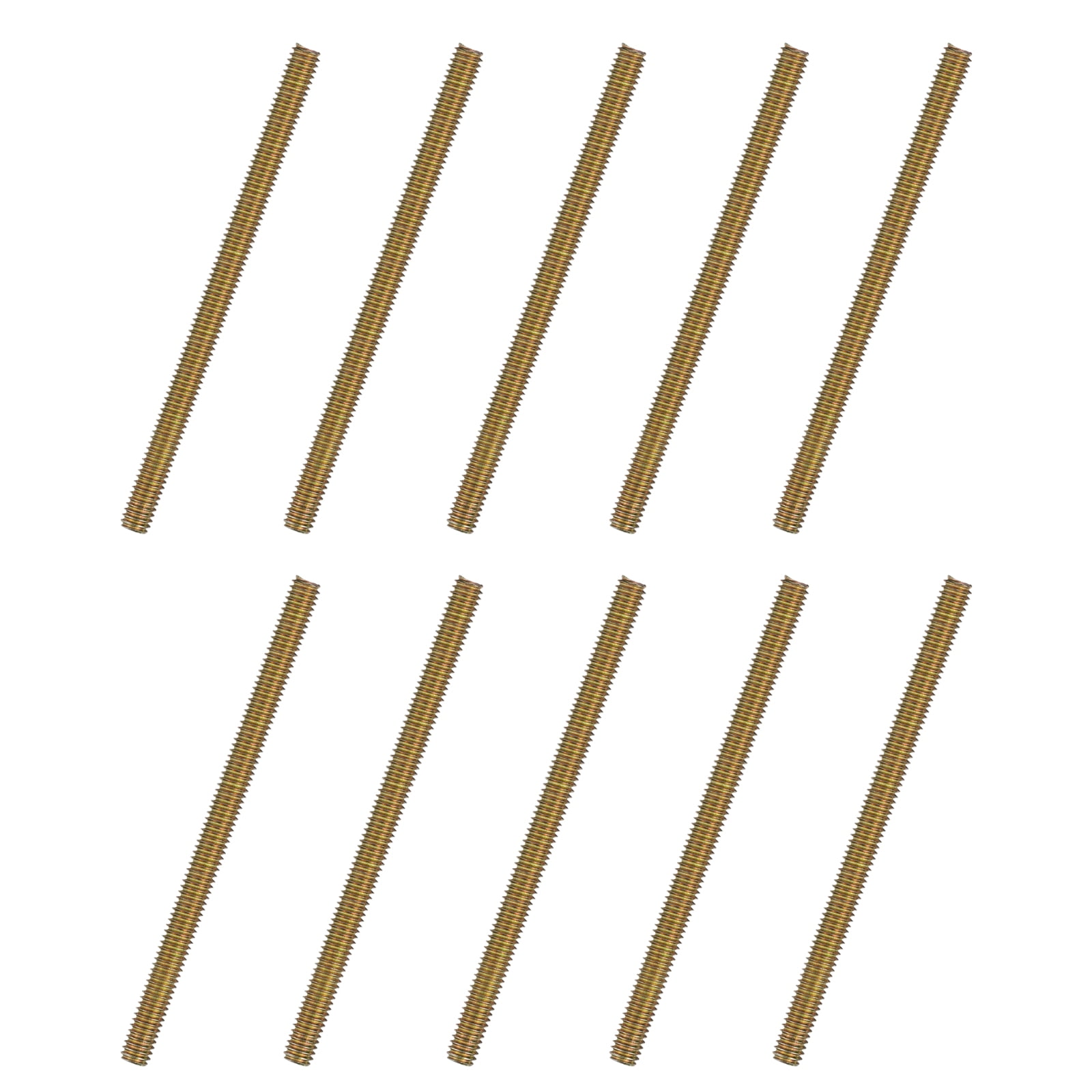 Uxcell 40pcs Fully Threaded Rods 5/16 x 4-1/2 Inch for Mounting Assembly Fastening, Colorful Zinc