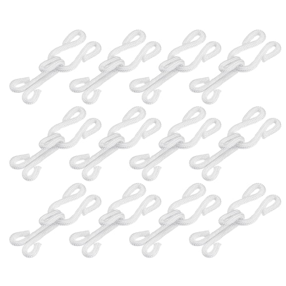 Uxcell 40pcs Brass Sewing Hooks and Eyes Closure 38mm Long Suitable for Bra Skirt Trousers Sewing DIY Craft White
