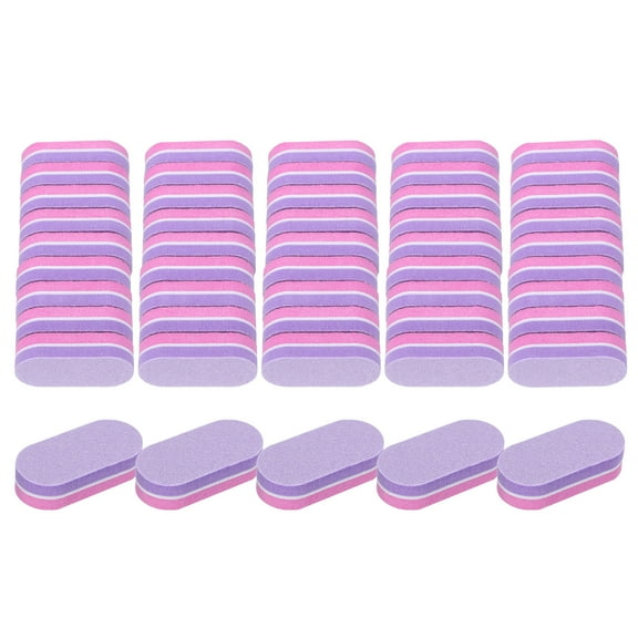Uxcell 40pcs Nail Buffers 100/180 Grit Mini Nail Sanding Blocks Set Pink Purple
