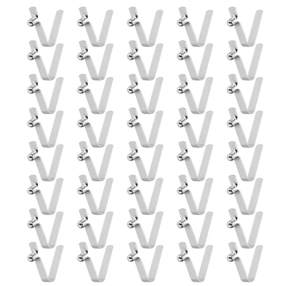Uxcell 40pcs Single Button Kayak Paddle Snap Spring Clip 3.8x5.6x21mm 65Mn Spring Steel V-Shaped Hollow Lift Telescopic Locking Tube Pole Clips for Tent Umbrella Camping