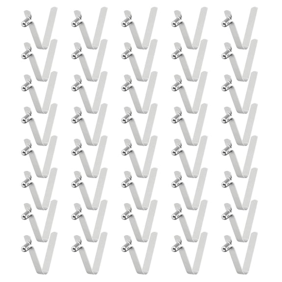 Uxcell 40pcs Single Button Kayak Paddle Snap Spring Clip 3.8x6.5x25mm 65Mn Spring Steel V-Shaped Hollow Lift Telescopic Locking Tube Pole Clips for Tent Umbrella Camping