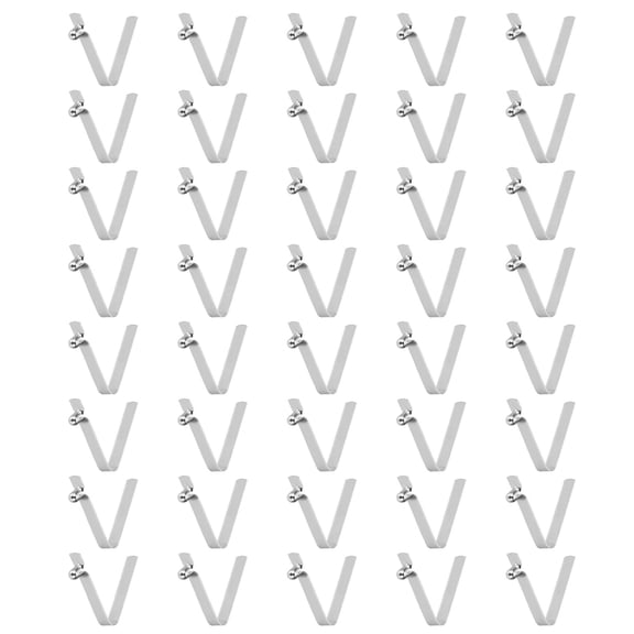 Uxcell 40pcs Single Button Kayak Paddle Snap Spring Clip 3x4.3x21mm 65Mn Spring Steel V-Shaped Hollow Lift Telescopic Locking Tube Pole Clips for Tent Umbrella Camping