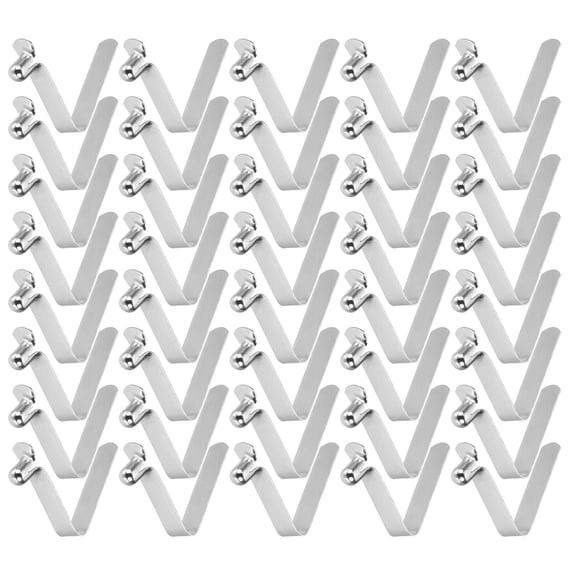 Uxcell 40pcs Single Button Kayak Paddle Snap Spring Clip 4.5x7x25mm 65Mn Spring Steel V-Shaped Hollow Lift Telescopic Locking Tube Pole Clips for Tent Umbrella Camping