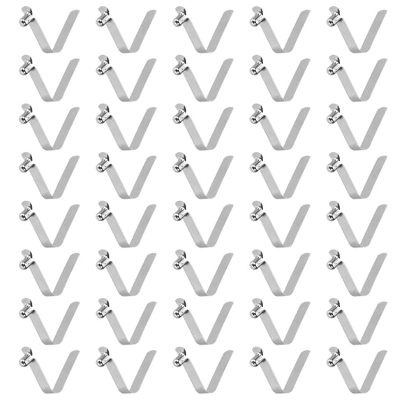 Uxcell 40pcs Single Button Kayak Paddle Snap Spring Clip 4.7x7x29mm 65Mn Spring Steel V-Shaped Hollow Lift Telescopic Locking Tube Pole Clips for Tent Umbrella Camping
