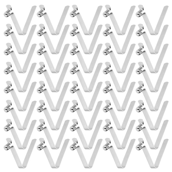 Uxcell 40pcs Single Button Kayak Paddle Snap Spring Clip 5.5x8.5x33.5mm 65Mn Spring Steel V-Shaped Hollow Lift Telescopic Locking Tube Pole Clips for Tent Umbrella Camping
