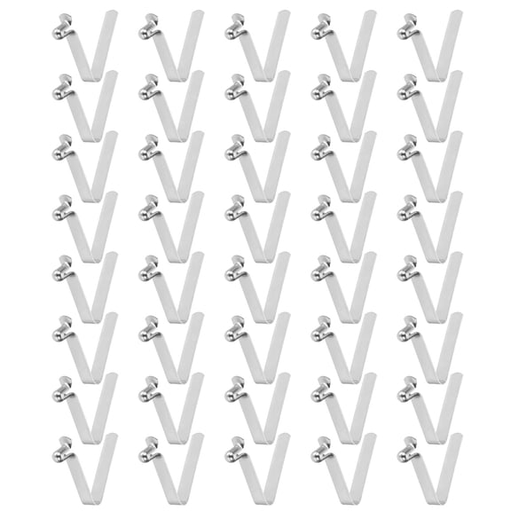 Uxcell 40pcs Single Button Kayak Paddle Snap Spring Clip 5x8.5x30mm 65Mn Spring Steel V-Shaped Hollow Lift Telescopic Locking Tube Pole Clips for Tent Umbrella Camping