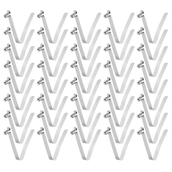 Uxcell 40pcs Single Button Kayak Paddle Snap Spring Clip 6x11x60mm 65Mn Spring Steel V-Shaped Hollow Lift Telescopic Locking Tube Pole Clips for Tent Umbrella Camping