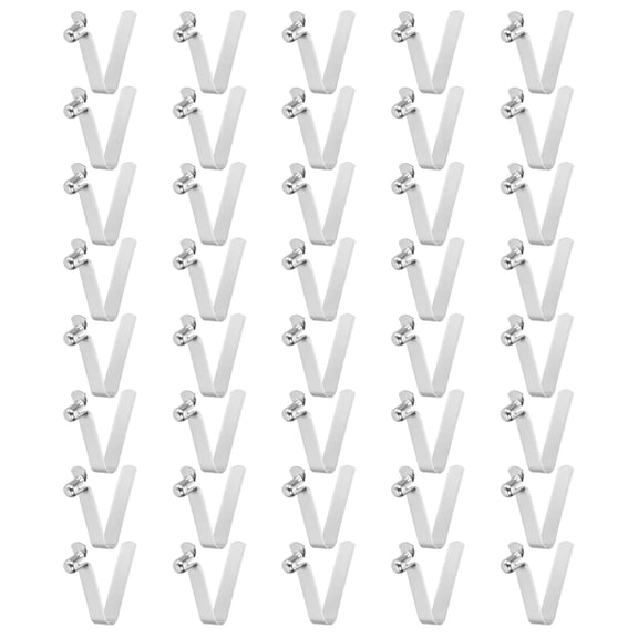Uxcell 40pcs Single Button Kayak Paddle Snap Spring Clip 6x8.5x34mm 65Mn Spring Steel V-Shaped Hollow Lift Telescopic Locking Tube Pole Clips for Tent Umbrella Camping