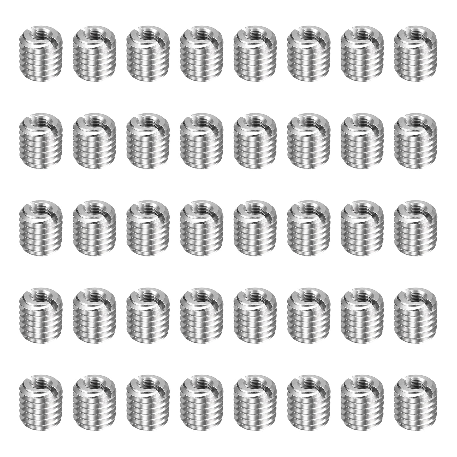 Uxcell 40pcs Thread Repair Inserts M10 x 1.5 Male to M5 x 0.8 Female Thread 10mm Long Stainless Steel Reducing Nuts Metric Self Tapping Sleeves