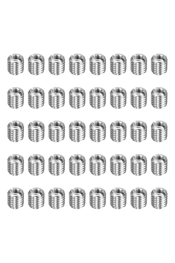 40pcs Thread Repair Inserts M10 x 1.5 Male to M5 x 0.8 Female Thread 10mm Long Stainless Steel Reducing Nuts Metric Self Tapping Sleeves