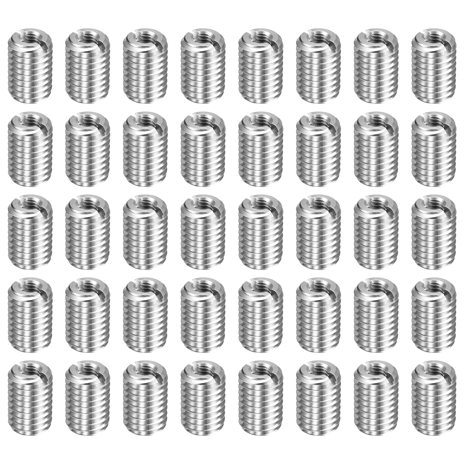 Uxcell 40pcs Thread Repair Inserts M10 x 1.5 Male to M5 x 0.8 Female Thread 15mm Long Stainless Steel Reducing Nuts Metric Self Tapping Sleeves