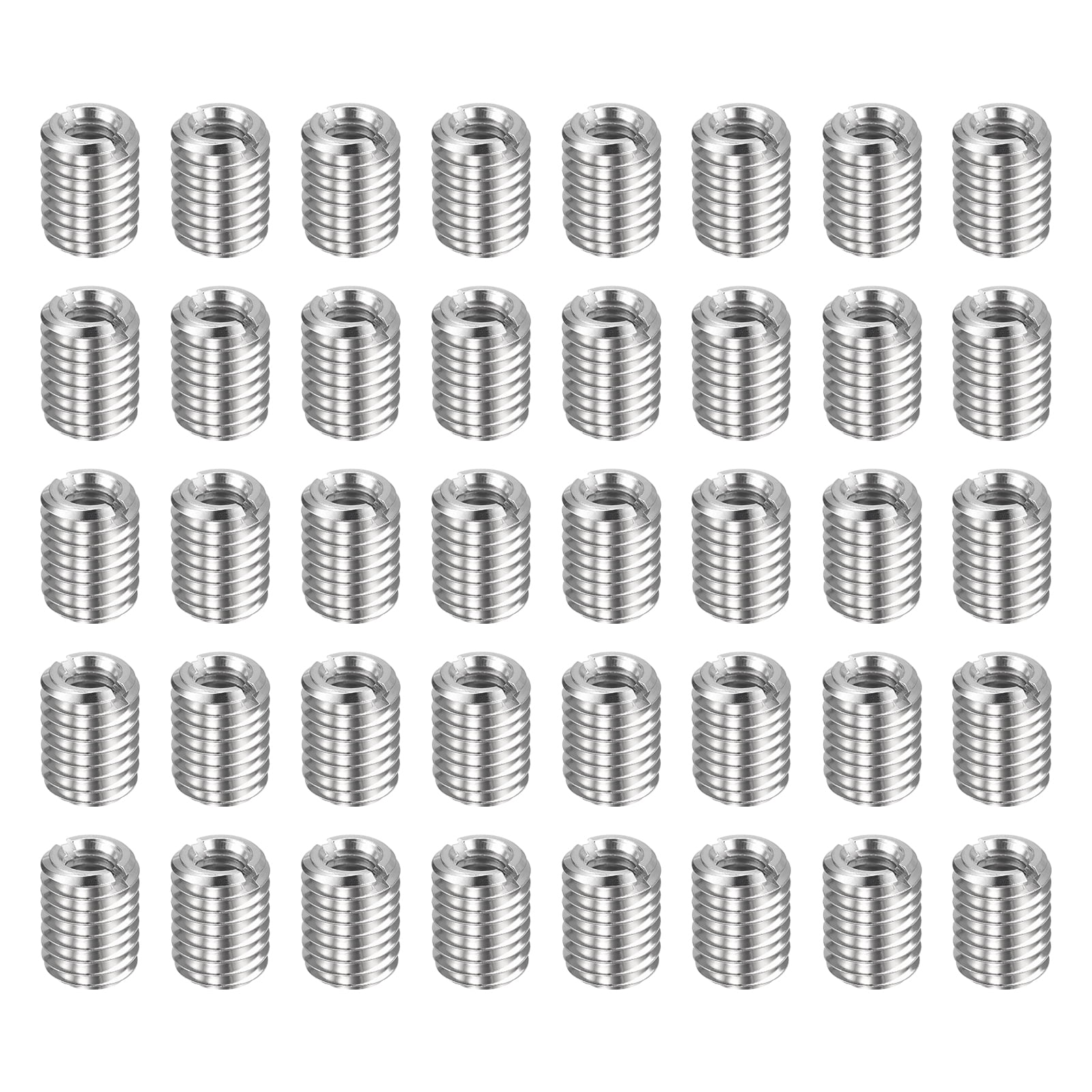 Uxcell 40pcs Thread Repair Inserts M10 x 1.5 Male to M6 x 1 Female Thread 14mm Long Stainless Steel Reducing Nuts Metric Self Tapping Sleeves