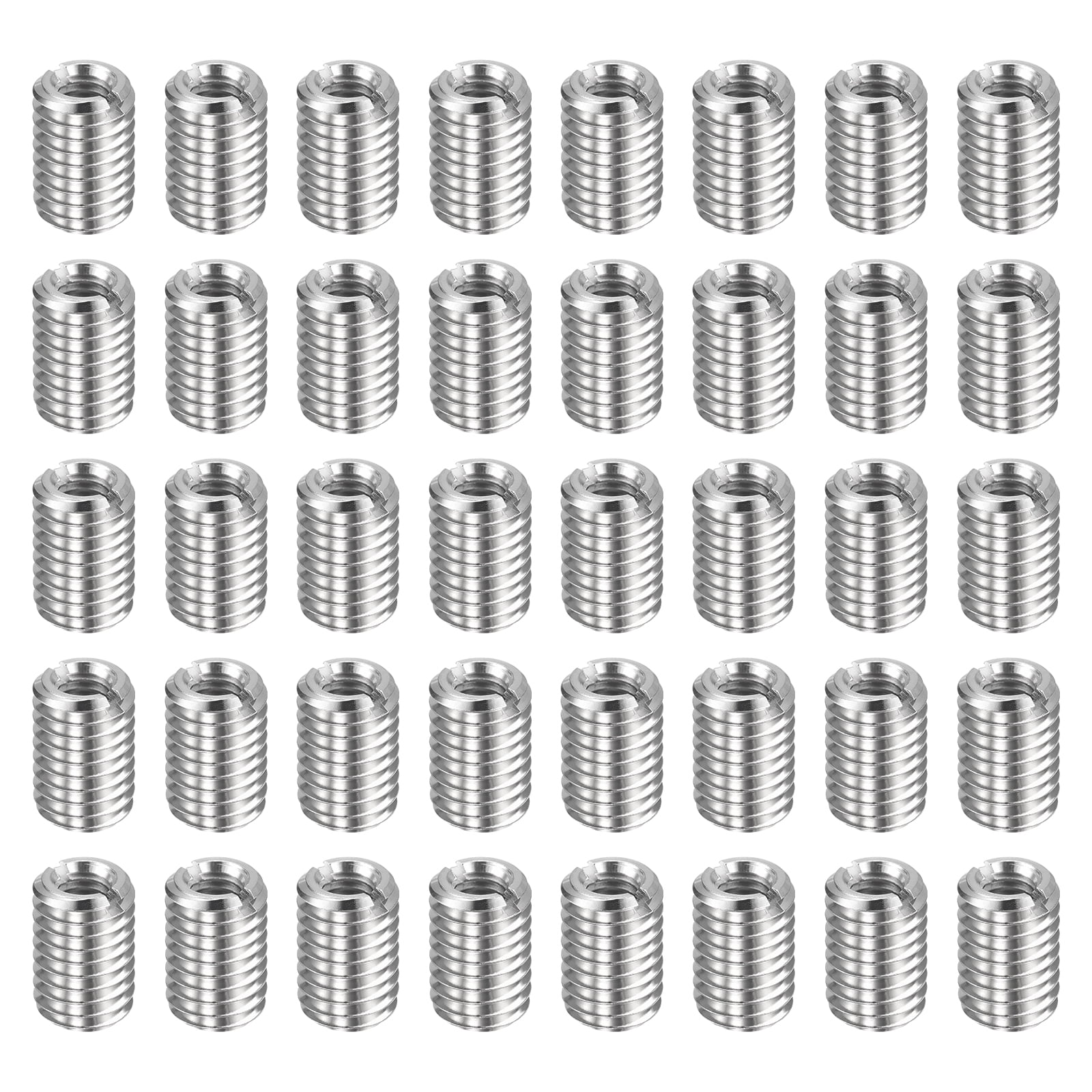 Uxcell 40pcs Thread Repair Inserts M10 x 1.5 Male to M6 x 1 Female Thread 15mm Long Stainless Steel Reducing Nuts Metric Self Tapping Sleeves