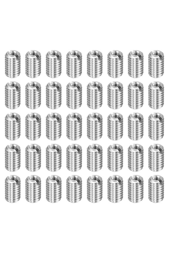 40pcs Thread Repair Inserts M6 x 1 Male to M3 x 0.5 Female Thread 10mm Long Stainless Steel Reducing Nuts Metric Self Tapping Sleeves