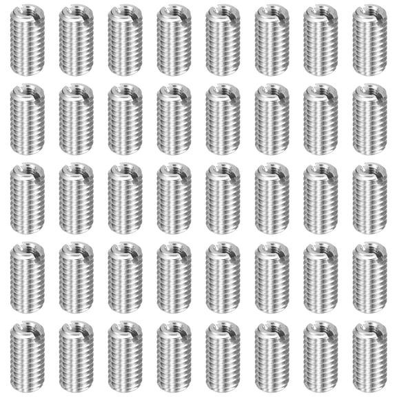 Uxcell 40pcs Thread Repair Inserts M6 x 1 Male to M3 x 0.5 Female Thread 12mm Long Stainless Steel Reducing Nuts Metric Self Tapping Sleeves