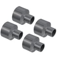 thumbnail image 1 of Uxcell Polyvinyl Chloride Reducer Pipe Fitting 1.57 inch x 0.79 inch 4 Pack Straight Coupling Adapter Connector Gray, 1 of 5