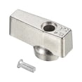 thumbnail image 1 of Uxcell 40x20mm Valve Control Knob, Cast Iron Tee Crank Wing Handle Replacement with Screws, Silver Tone, 1 of 4
