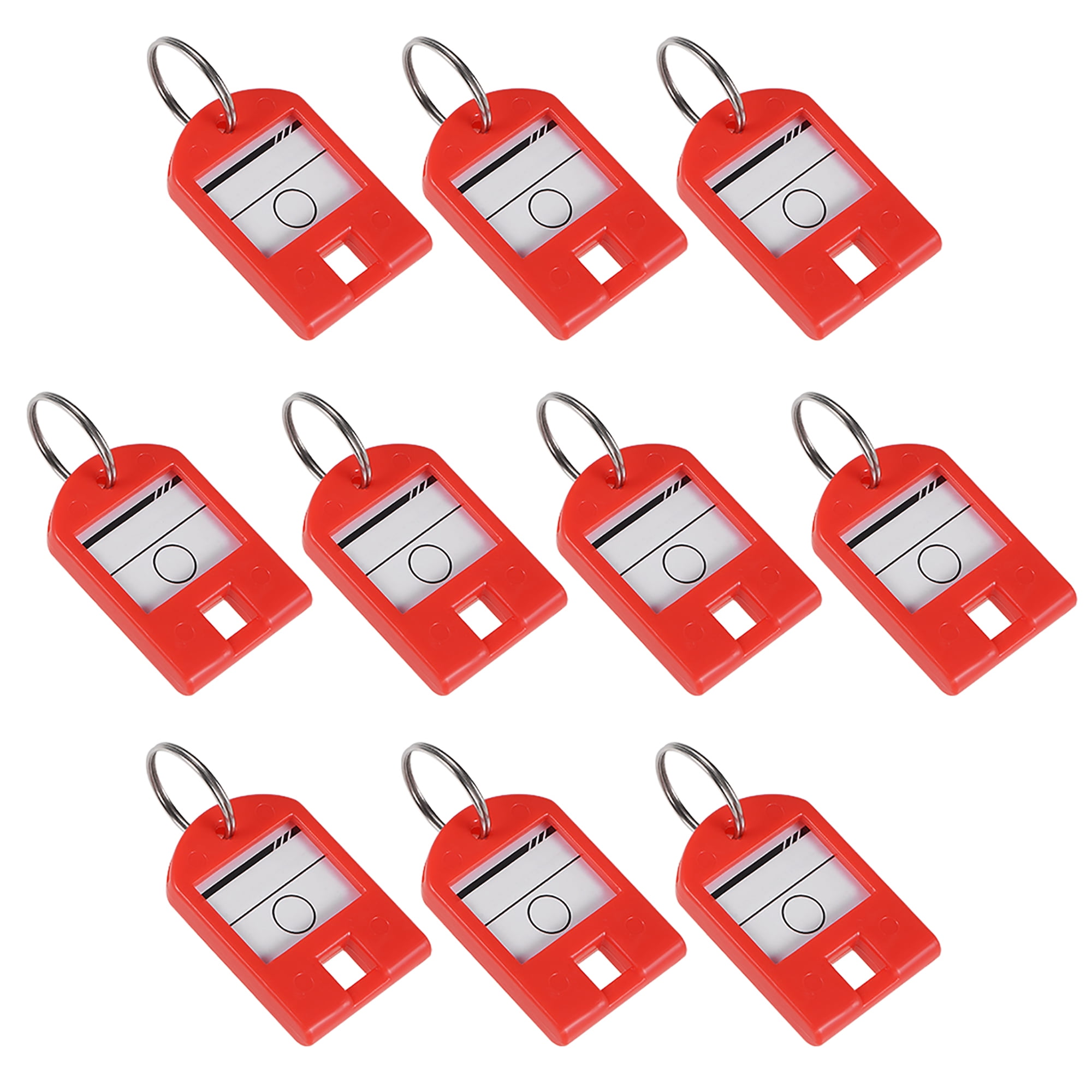 Red String Key Tag Uxcell 40x27mm Plastic Key Tags with Split Keyring Red 10 Count ...