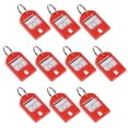 thumbnail image 1 of Uxcell 40x27mm Plastic Key Tags with Split Keyring Red 10 Count, 1 of 4