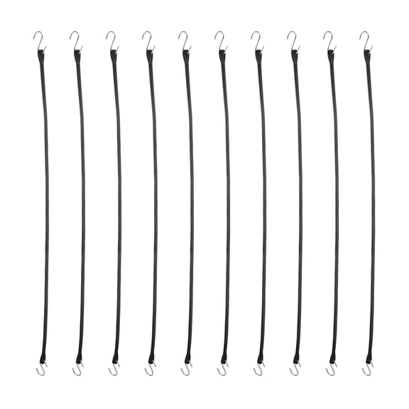 Uxcell 41 Inch Rubber Bungee Cords with Hooks, 10 Pcs 130LBS Load Heavy Duty Outdoor EPDM Rubber Tie Down Strap for Securing Tarps Canvases Cargo Motorcycle Truck