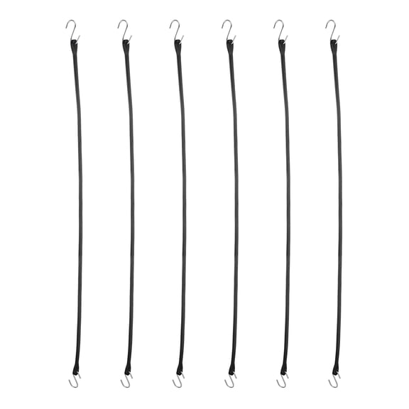 Uxcell 41 Inch Rubber Bungee Cords with Hooks, 6 Pcs 130LBS Load Heavy Duty Outdoor EPDM Rubber Tie Down Strap for Securing Tarps Canvases Cargo Motorcycle Truck