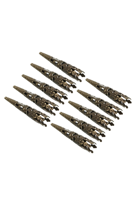 Uxcell 41mm Corsage Decorative Holder Brooch Pin Vase Pocket Boutonnieres Holder Bronze 15 Pcs