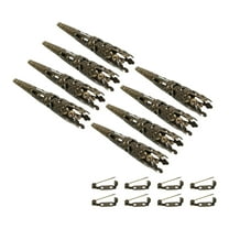 Uxcell 41mm Corsage Decorative Holder Brooch Pin Vase Pocket Boutonnieres Holder with Bar Pins Bronze 8 Pcs